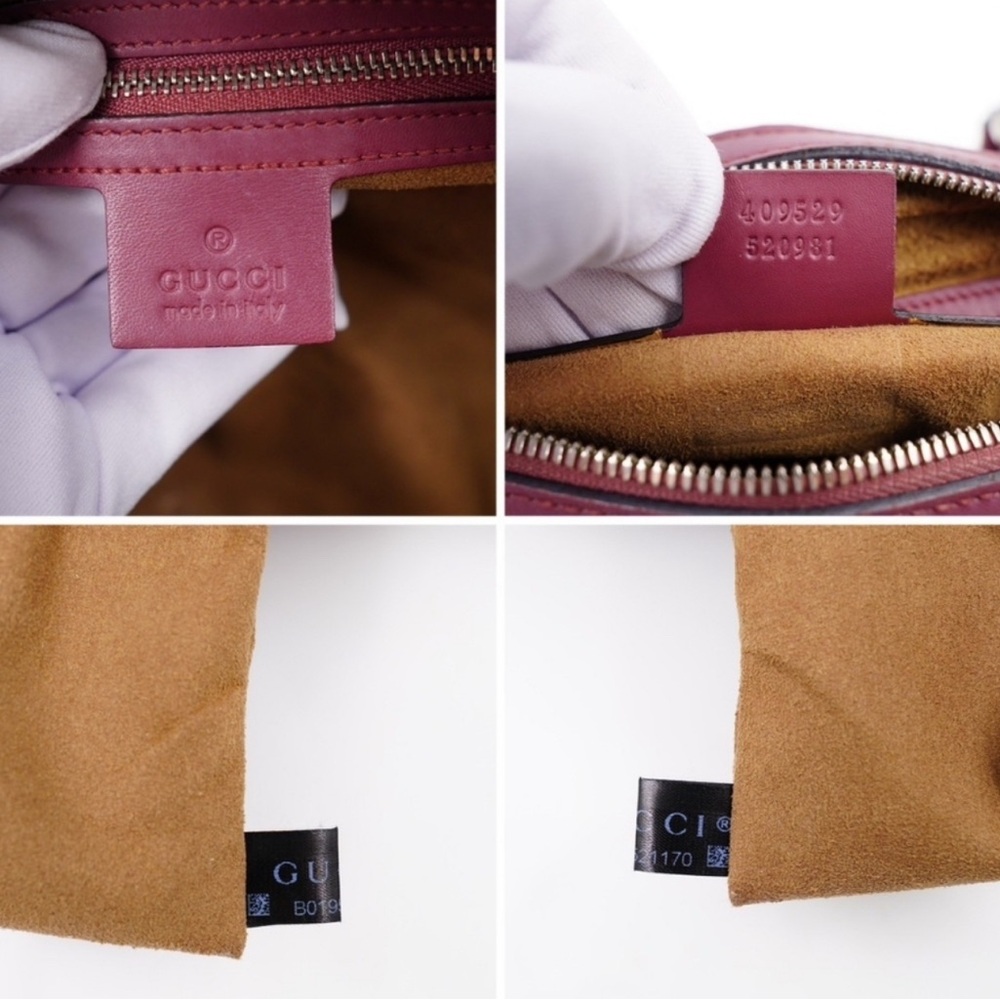 Gucci Pink and Brown Satchel with Floral Design - Picture 6 of 15